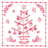 Simply Sweet Christmas - Tree (Redwork)