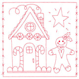 Simply Sweet Christmas - Gingerbread House (Redwork)