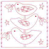 Simply Sweet Christmas - Birds (Redwork)