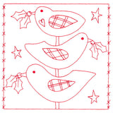 Simply Sweet Christmas - Birds (Redwork)