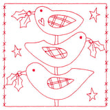 Simply Sweet Christmas - Birds (Redwork)