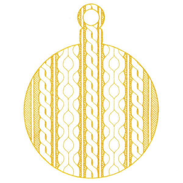 Classic Cable Pattern Ornament