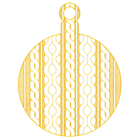 Classic Cable Pattern Ornament