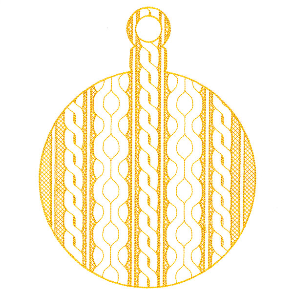 Classic Cable Pattern Ornament