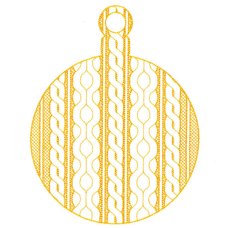 Classic Cable Pattern Ornament