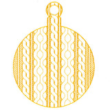 Classic Cable Pattern Ornament