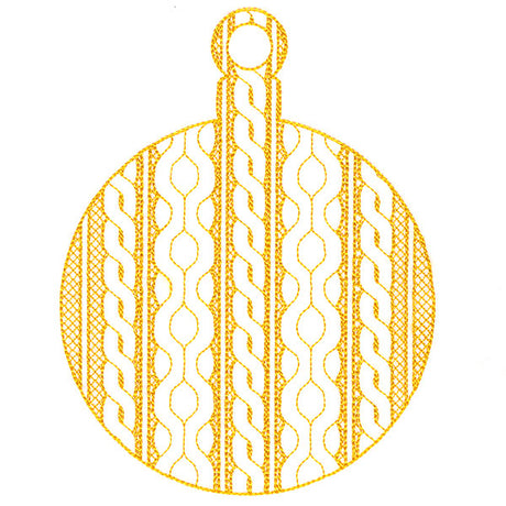 Classic Cable Pattern Ornament