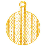 Classic Cable Pattern Ornament