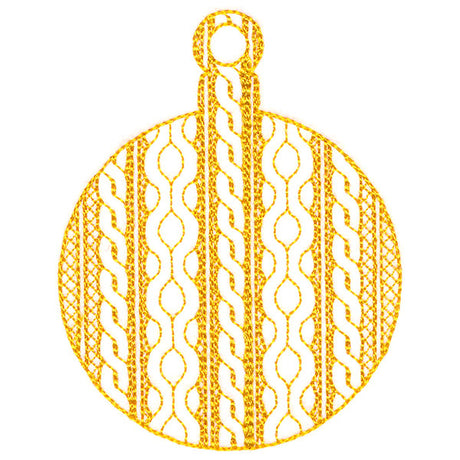 Classic Cable Pattern Ornament