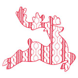 Classic Cable Pattern Reindeer