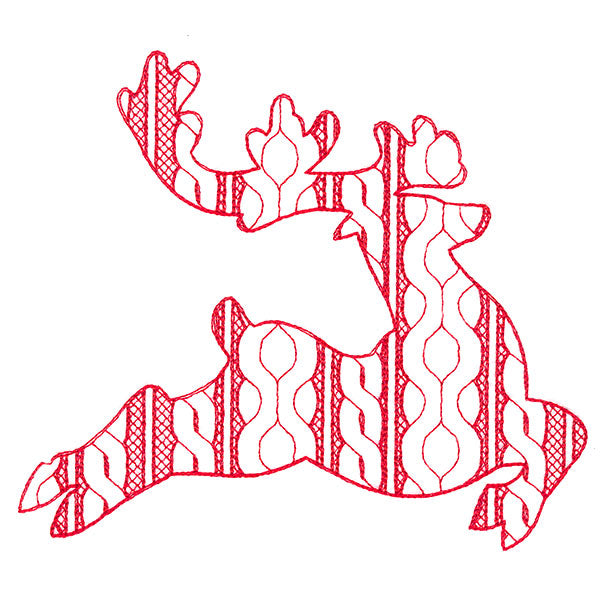 Classic Cable Pattern Reindeer