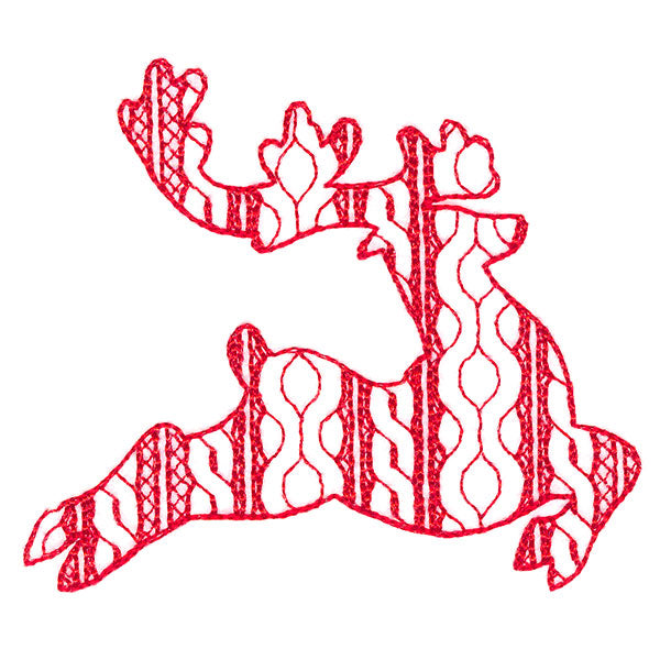 Classic Cable Pattern Reindeer
