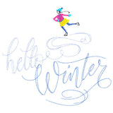 Twirling Hello Winter Skater
