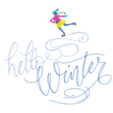 Twirling Hello Winter Skater