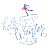 Twirling Hello Winter Skater