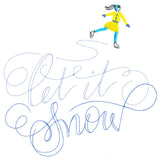 Twirling Let It Snow Skater