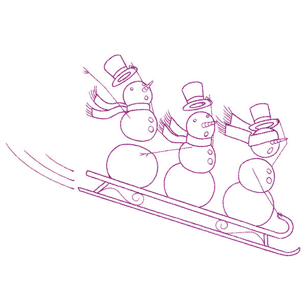 Snowmen Adventures - Sledding