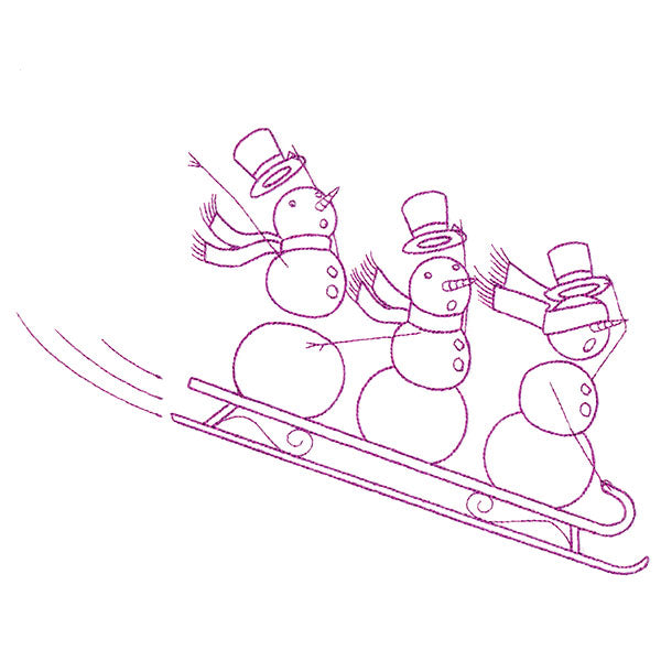 Snowmen Adventures - Sledding