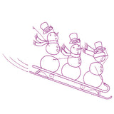 Snowmen Adventures - Sledding