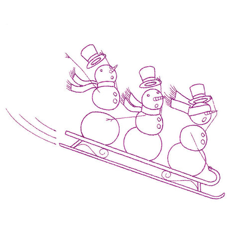 Snowmen Adventures - Sledding