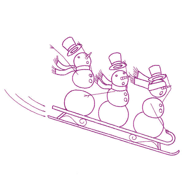 Snowmen Adventures - Sledding