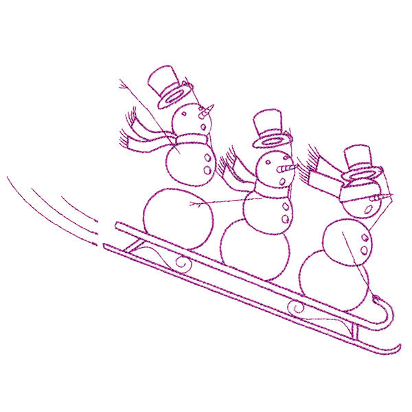 Snowmen Adventures - Sledding