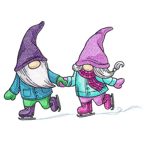 Winter Skating Gnomes