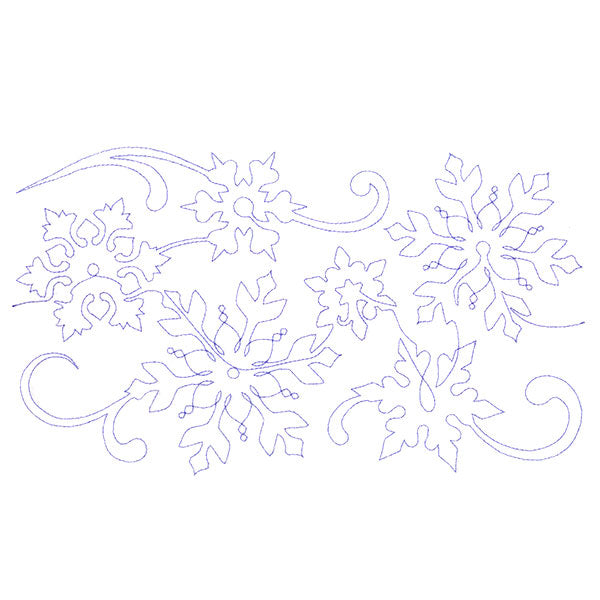 Spiraling Winter Snowflakes (Edge-to-Edge Quilting)