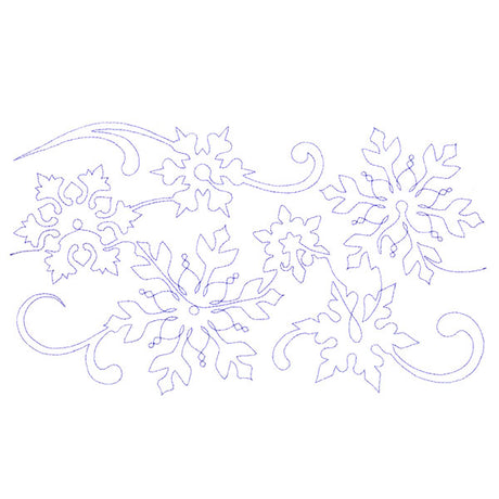 Spiraling Winter Snowflakes (Edge-to-Edge Quilting)