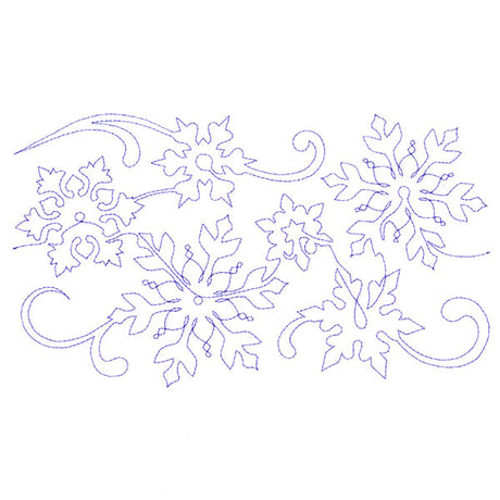 Spiraling Winter Snowflakes (Edge-to-Edge Quilting)