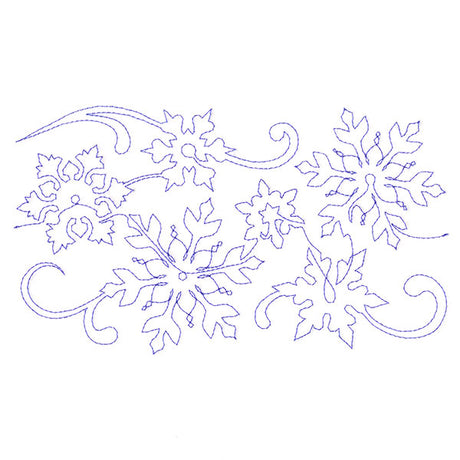 Spiraling Winter Snowflakes (Edge-to-Edge Quilting)