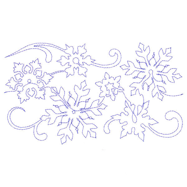 Spiraling Winter Snowflakes (Edge-to-Edge Quilting)