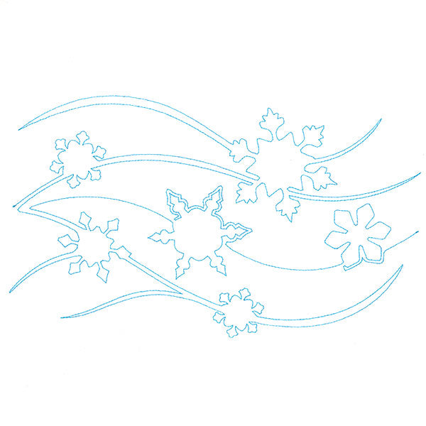 Spiraling Winter Snow (Edge-to-Edge Quilting)