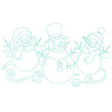 Spiraling Winter Snowmen (Edge-to-Edge Quilting)