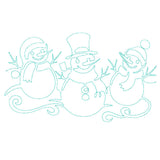 Spiraling Winter Snowmen (Edge-to-Edge Quilting)