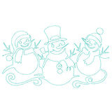 Spiraling Winter Snowmen (Edge-to-Edge Quilting)