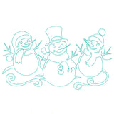 Spiraling Winter Snowmen (Edge-to-Edge Quilting)