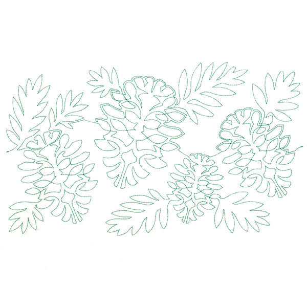 Spiraling Winter Pinecones (Edge-to-Edge Quilting)