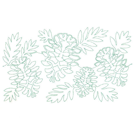 Spiraling Winter Pinecones (Edge-to-Edge Quilting)