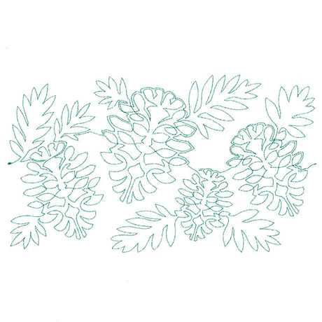 Spiraling Winter Pinecones (Edge-to-Edge Quilting)