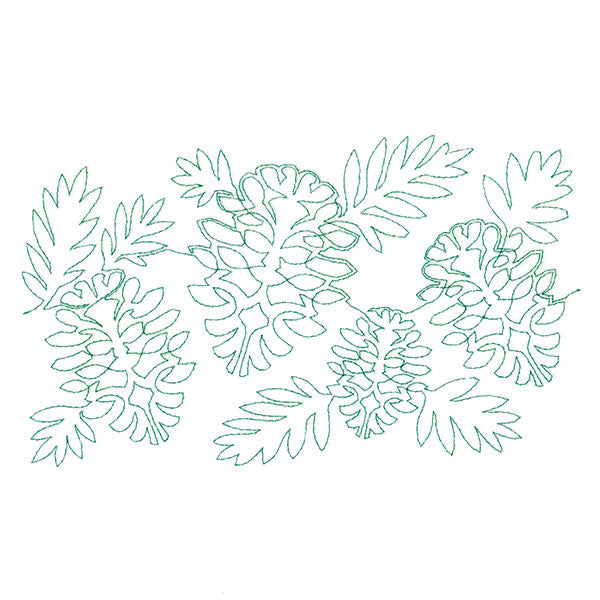 Spiraling Winter Pinecones (Edge-to-Edge Quilting)