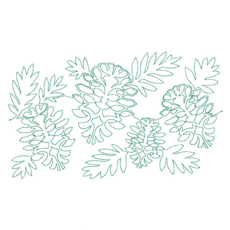 Spiraling Winter Pinecones (Edge-to-Edge Quilting)