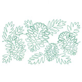 Spiraling Winter Pinecones (Edge-to-Edge Quilting)