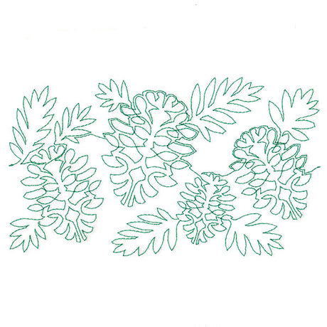 Spiraling Winter Pinecones (Edge-to-Edge Quilting)