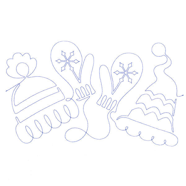 Spiraling Winter Mittens (Edge-to-Edge Quilting)