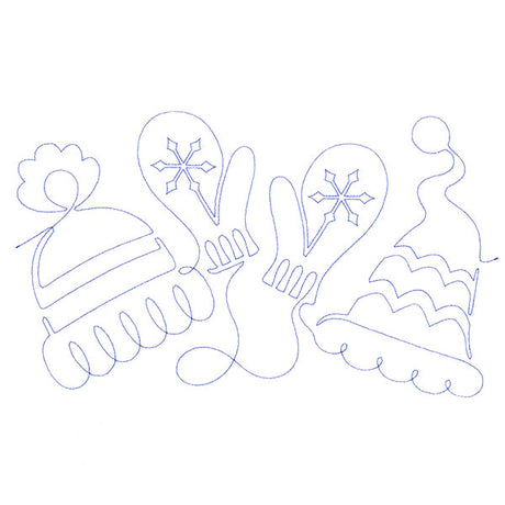 Spiraling Winter Mittens (Edge-to-Edge Quilting)