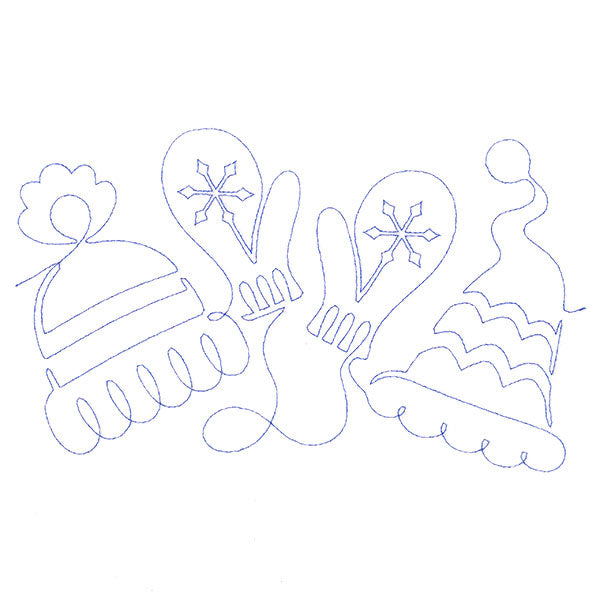 Spiraling Winter Mittens (Edge-to-Edge Quilting)