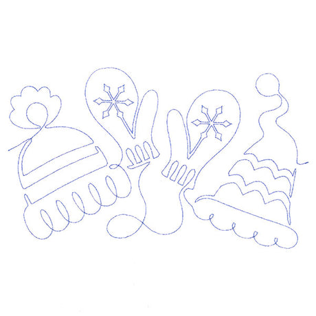 Spiraling Winter Mittens (Edge-to-Edge Quilting)