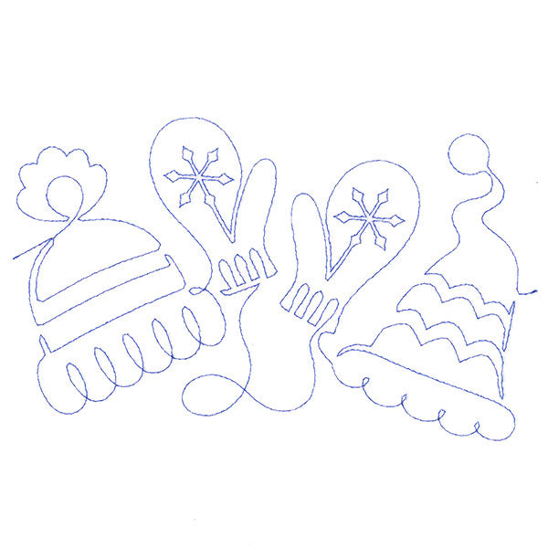 Spiraling Winter Mittens (Edge-to-Edge Quilting)