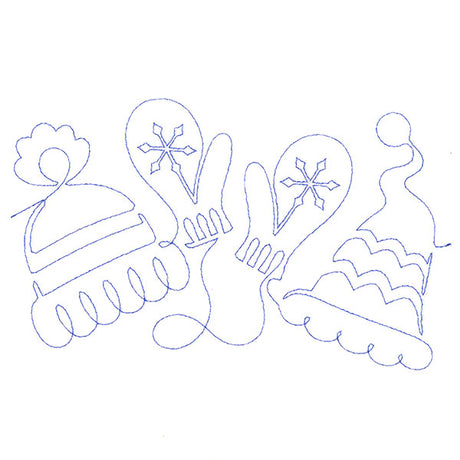 Spiraling Winter Mittens (Edge-to-Edge Quilting)